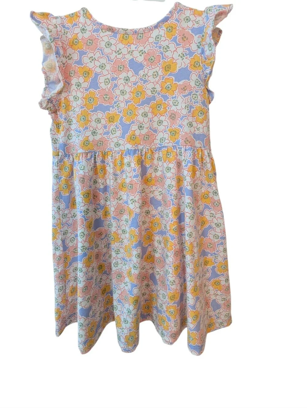 The Children's Place Girls Dress Multicolor Flower Pattern Cotton Size 4T